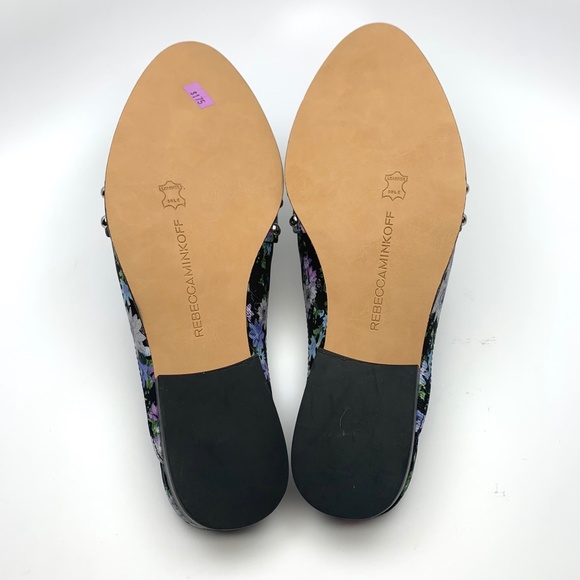 REBECCA MINKOFF MILENA STUDDED SILK LOAFER MULE - Picture 13 of 13